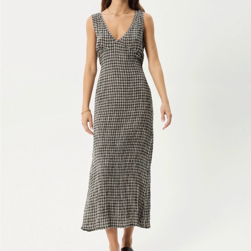Afends Asta Seersucker Maxi Dress
